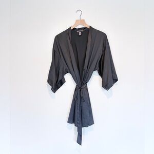 black short silky robe - XS/S - Victoria secret